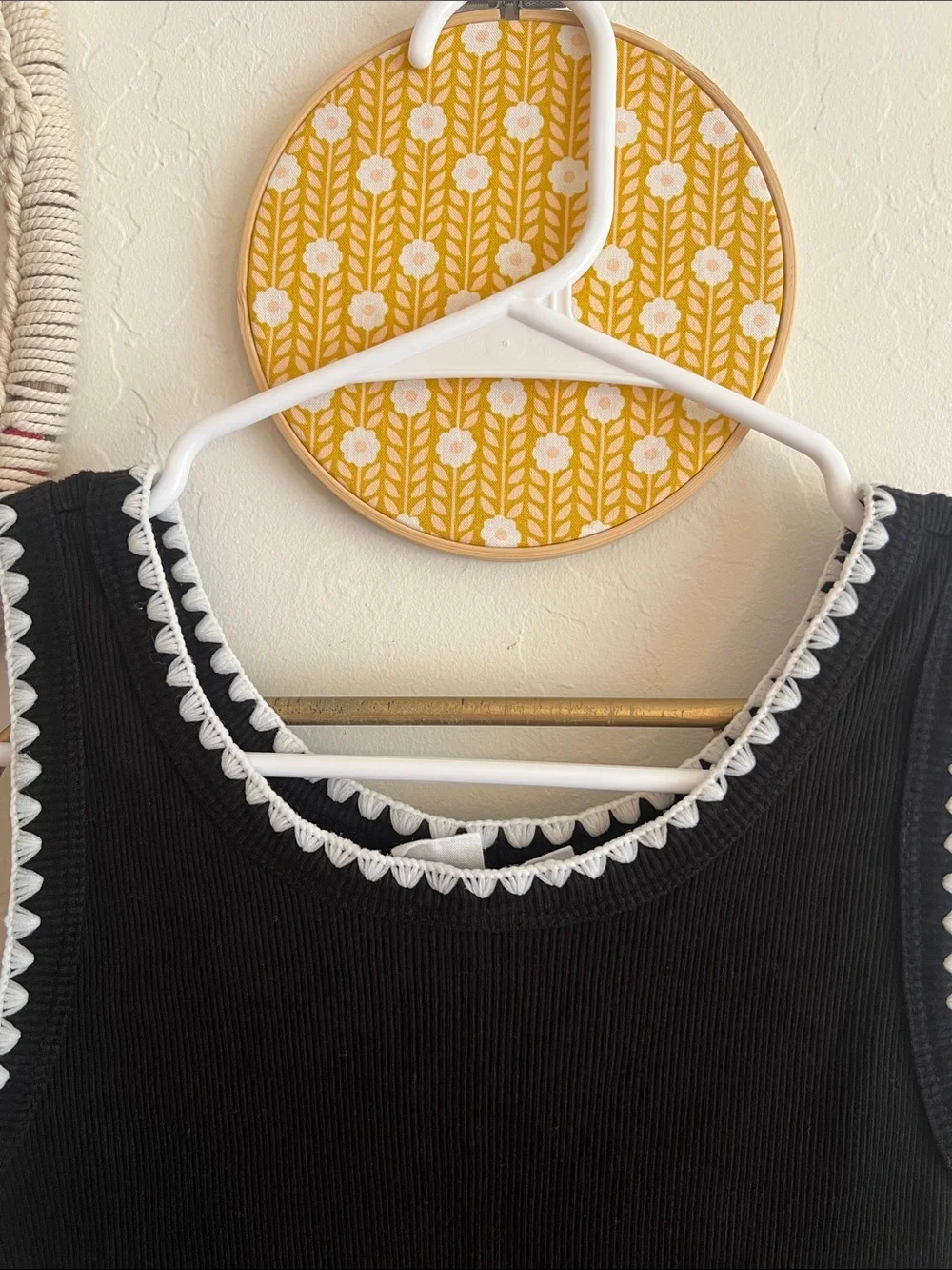 XXL | Gap Kids Girls Black Tank Top with White Trim